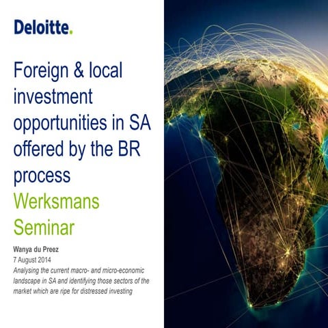 Foreign & local investment opportunities in South Africa offered by the busin...