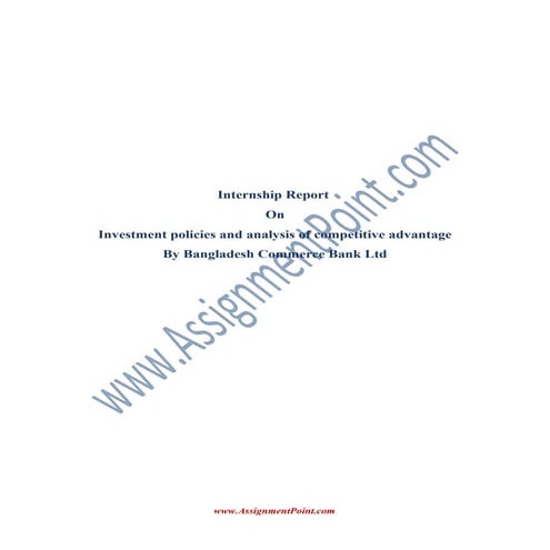 Competitive advantage By Bangladesh Commerce Bank Ltd