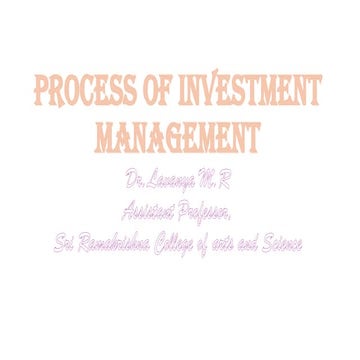 Process of Investment  Management ..pptx