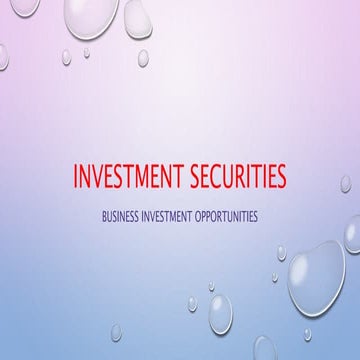Investment securities