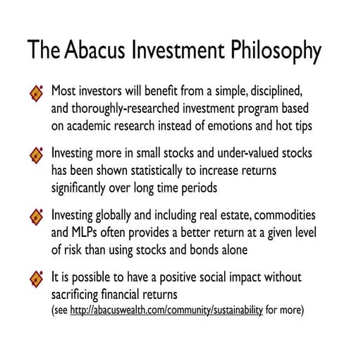 Abacus Weath Partners Investment slideshow