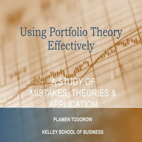 Using Portfolio Theory Effectively