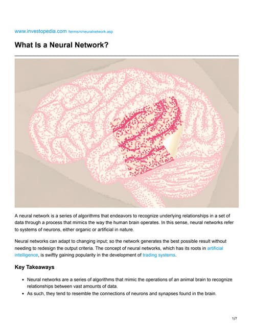 What Is a Neural Network