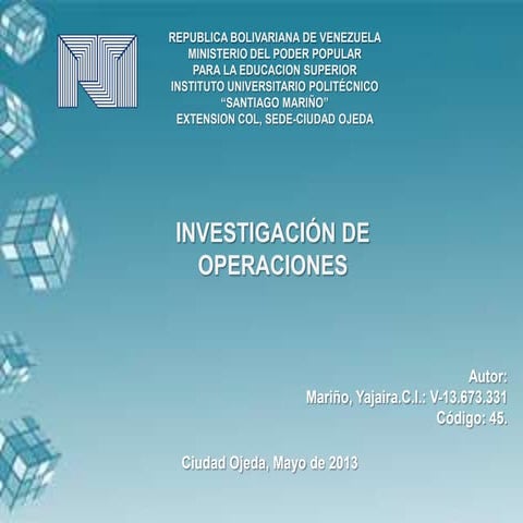 Investigación de operaciones