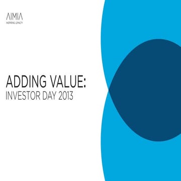 Investor Day 2013: Aeroplan 2.0