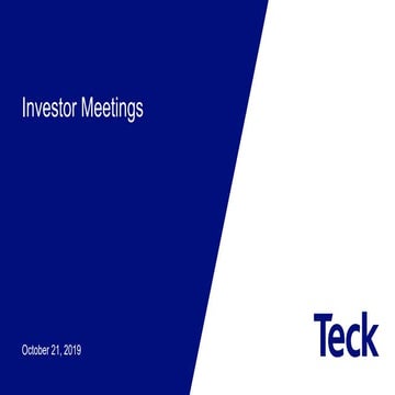 Investor Meetings - October 2019 | PPT