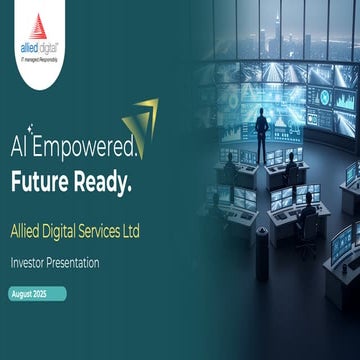 Allied Digital Services Ltd Investor Presentation: AI Empowered ...