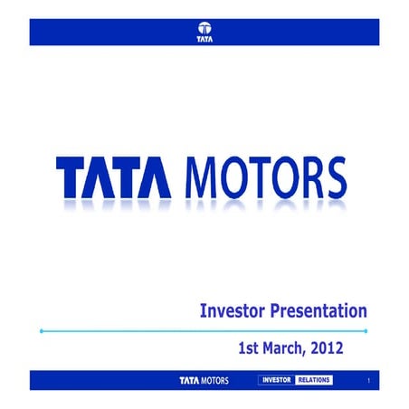 Investor presentation by tata motors