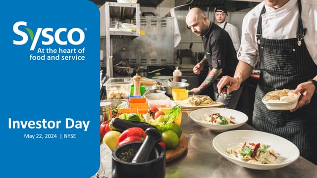 Investor Day 2024 Presentation Sysco 2024