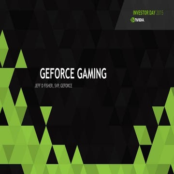 Investor Day 2015: GeForce Gaming
