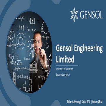 Gensol Engineering Limited - Investor Deck_26.09.2019