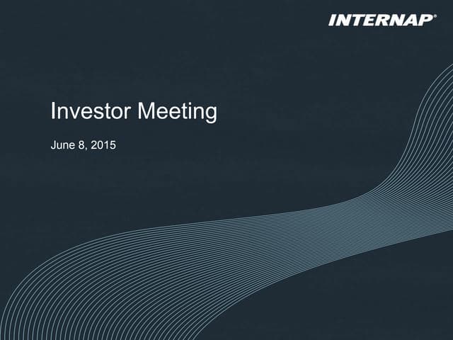 Investor meeting june 8 2015