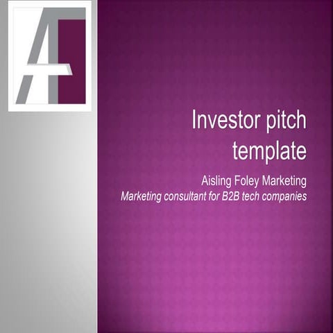 Investor pitch