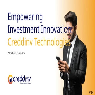 Creddinv Technologies Investor Pitch Deck | PPTX