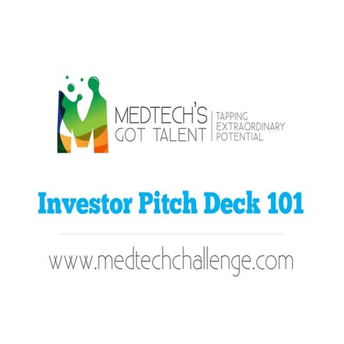 Investor pitch deck 101