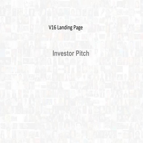 Investor pitch deck template +