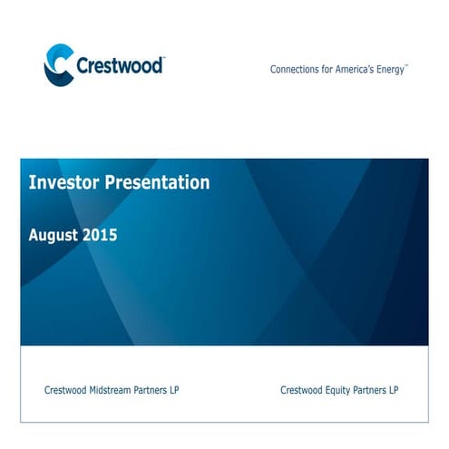Investor presentation august 2015