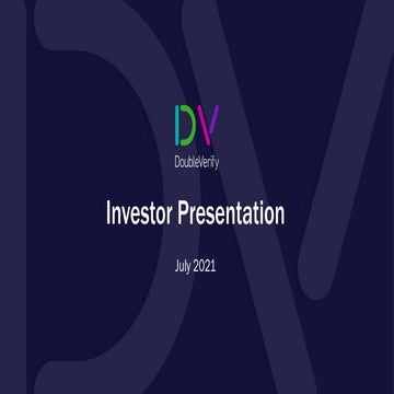 Investor Presentation - July 2021