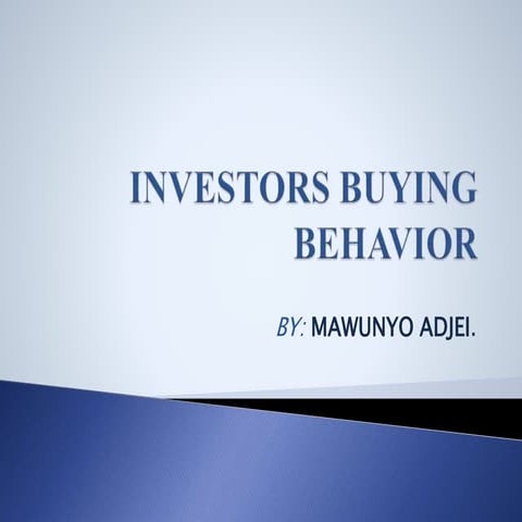 Investors buying behavior