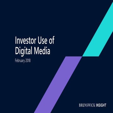 Investor use of digital media  2018