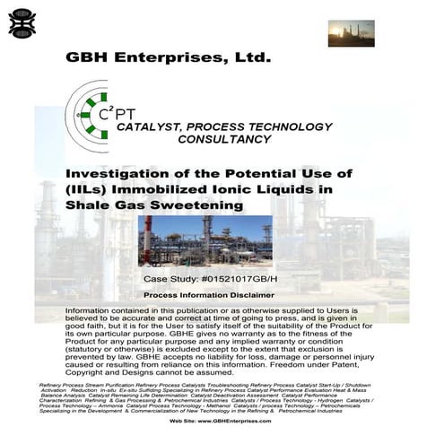 Investigation of the Potential Use of (IILs) Immobilized Ionic Liquids in Sha...