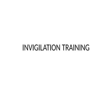 INVIGILATION TRAINING cannock, second pptx