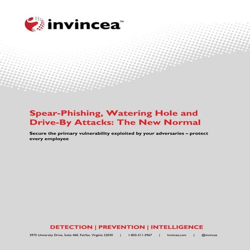 White Paper :- Spear-phishing, watering hole and drive-by attacks :- The New ...