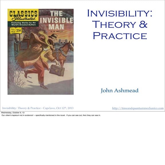 Invisibility:  Theory & Practice - v3