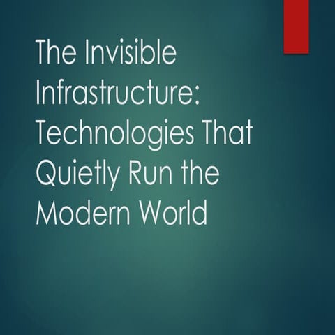 The Invisible Infrastructure: Technologies Powering the Modern World ...
