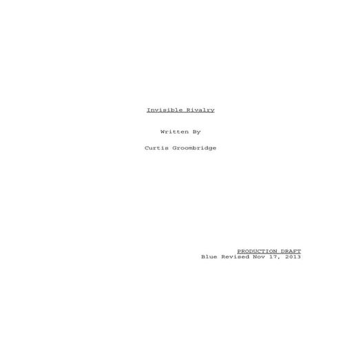 Invisible rivalry Second Draft