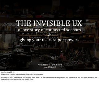 Invisible ux - how sensors can give...
