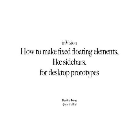 inVision: How to make fixed sidebars for desktop prototypes