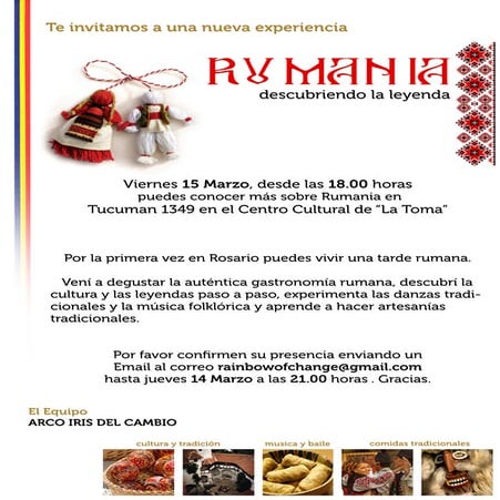 Invitación - Jornada Cultural Rumana