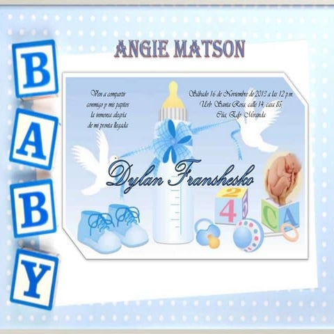 Invitacion baby shower joar