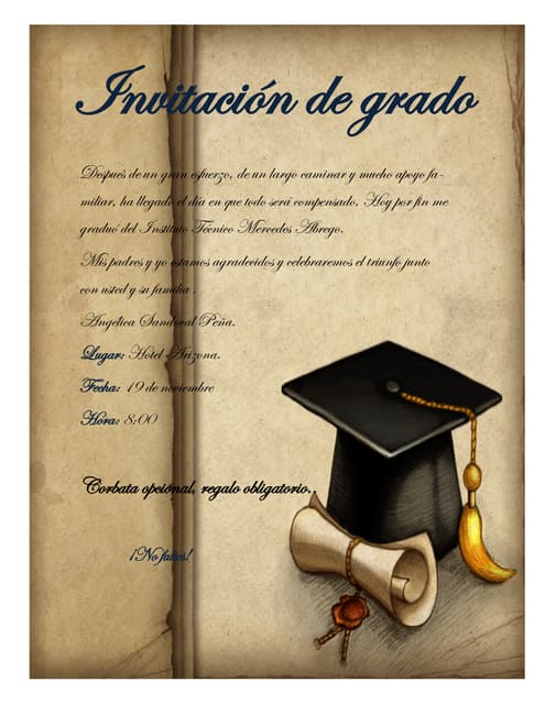 invitacion graduacion 11a invitacion graduacion