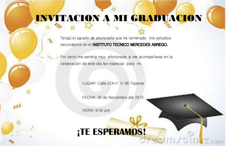 Invitacion de graduacion