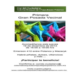 Invitacion posada vecinal