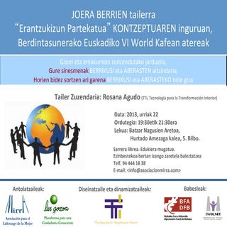 Invitación eusk. Taller tendencias ...