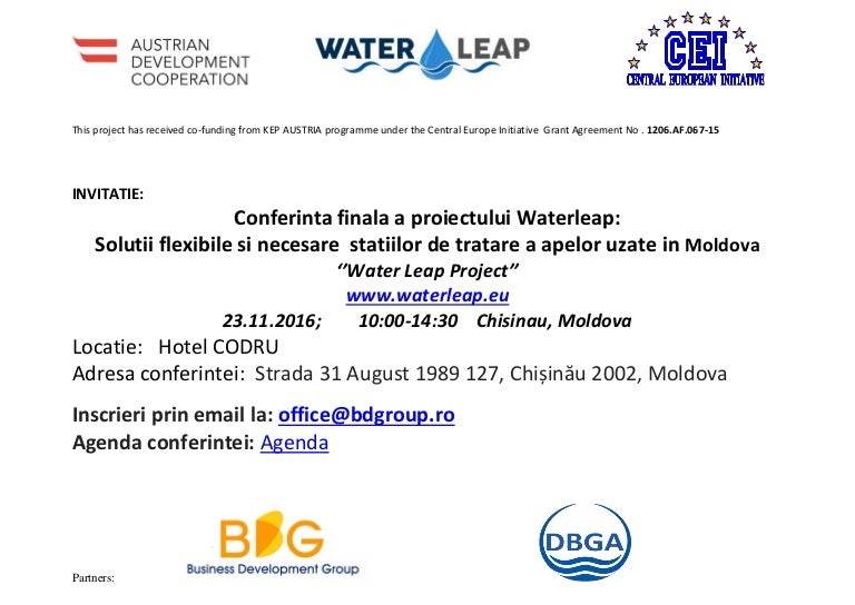 Invitatie Waterleap Conferinta Finala