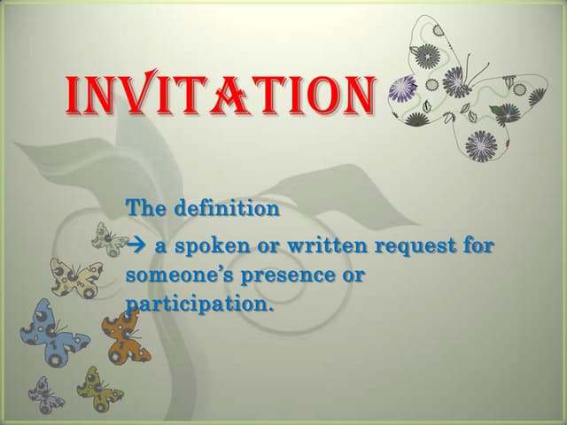 Invitation