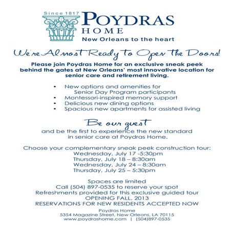 Invitation   poydras home
