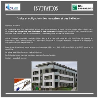 Invitation conférence sur les droit...