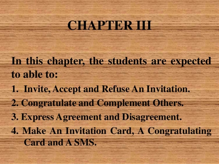 Invitation expression