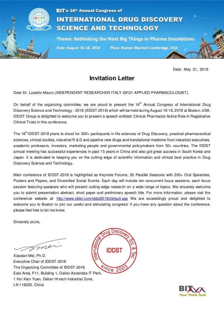 Invitation letter iddst luisetto m 2018