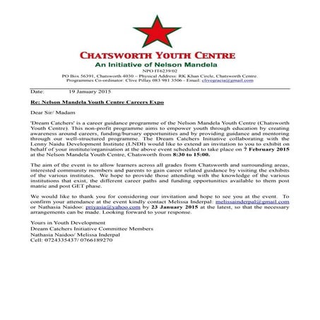 Invitation letter to careers expo 2015 | PDF