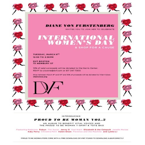 Invitation to diane von furstenberg's 2011 store event