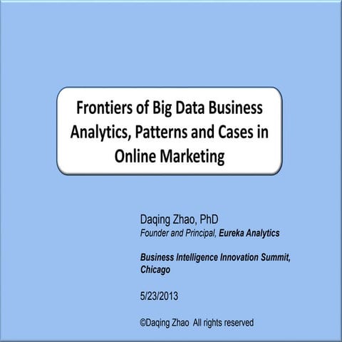 Big Data Analysis and Business Intelligence