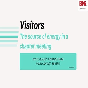 BNI Edu Slot - Invite quality visitors