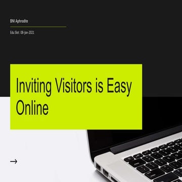 BNI Edu Slot - Inviting visitor online is easy
