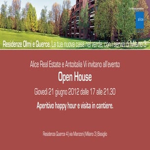 Invito Evento Open House Residenza ...